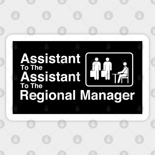 The Office - Assistant To The Assistant To The Regional Manager White Sticker by Shinsen Merch